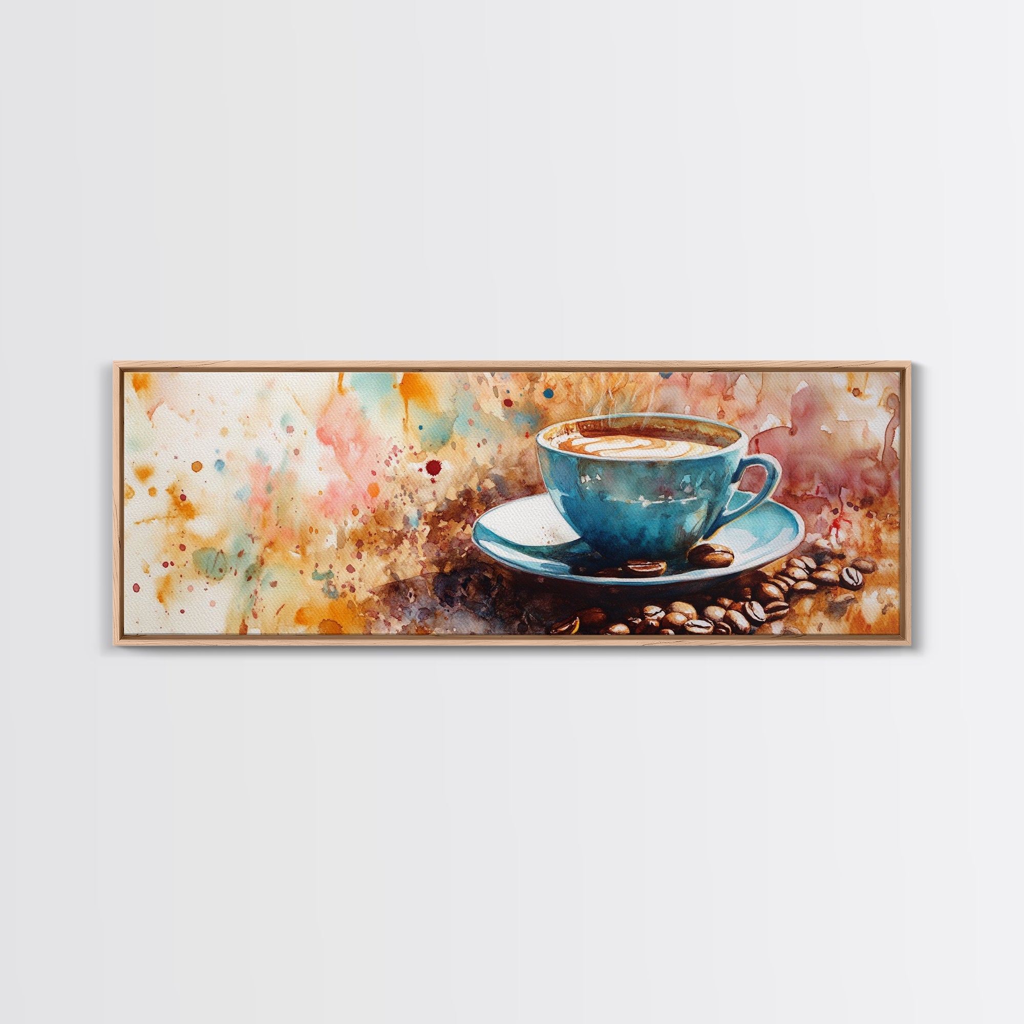 Latte Art Canvas Print, Coffee Wall Art
