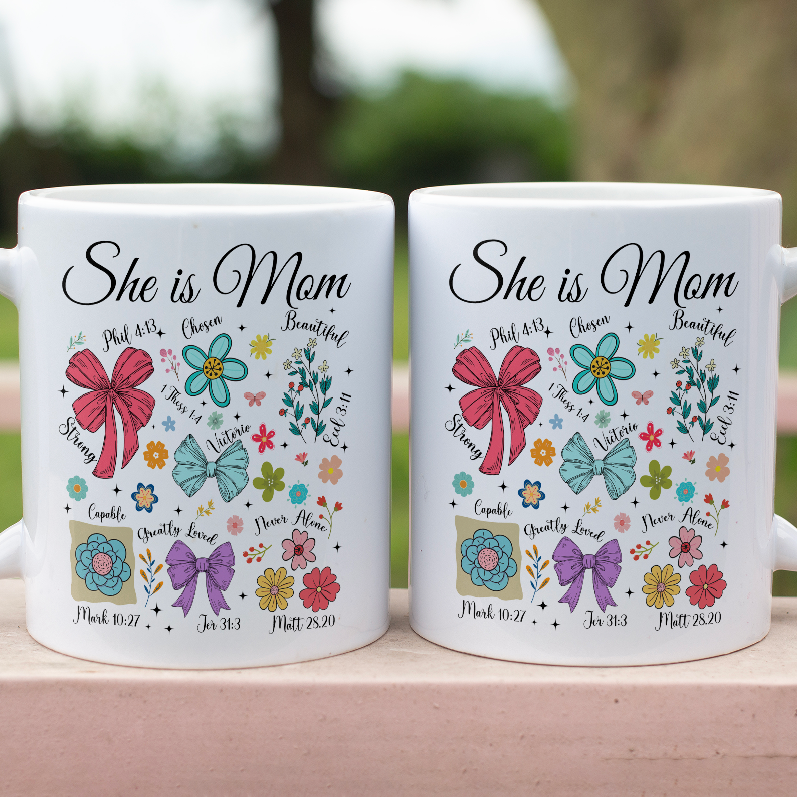 She Is Mom Christian Mug