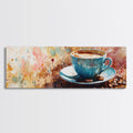 Latte Art Canvas Print, Coffee Wall Art
