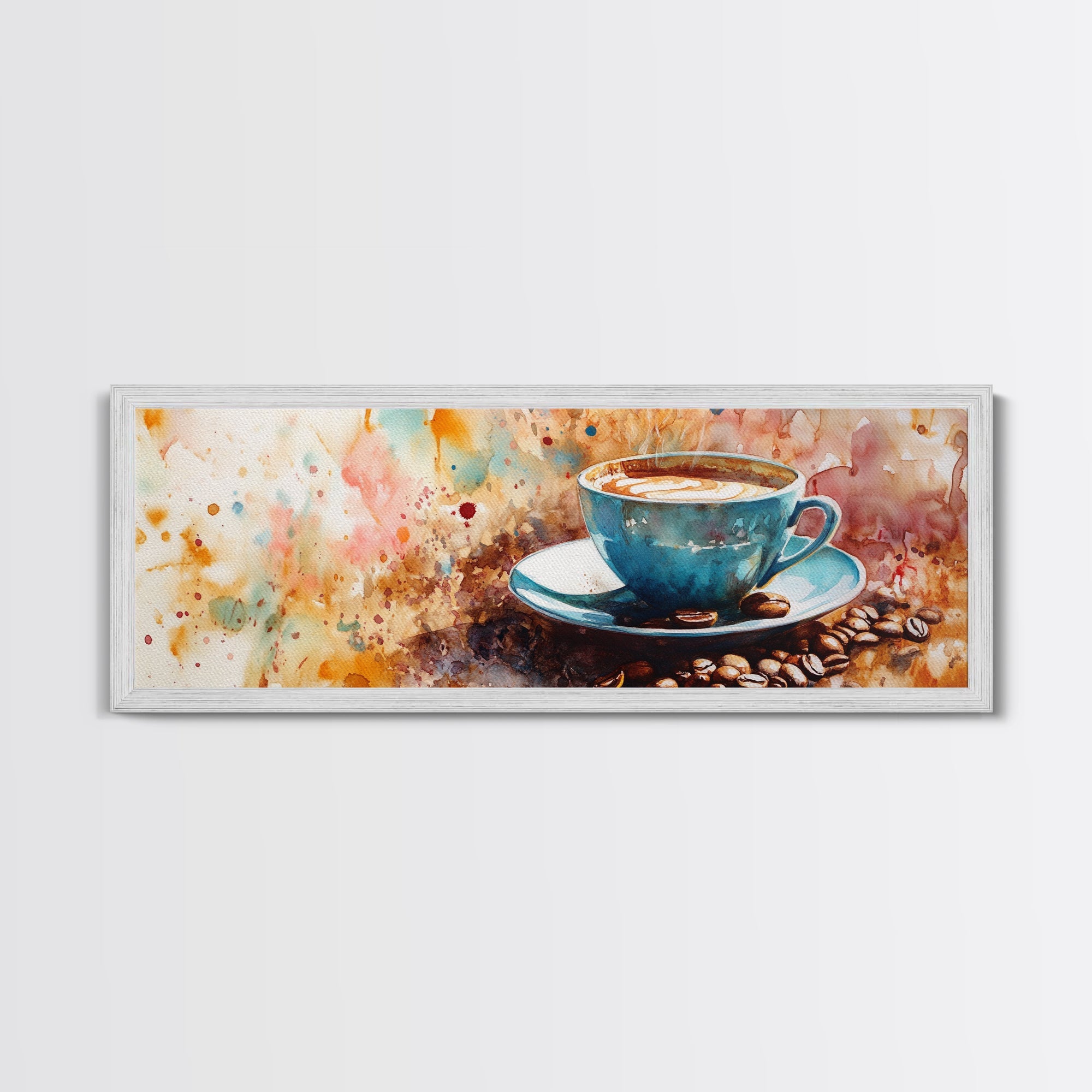 Latte Art Canvas Print, Coffee Wall Art