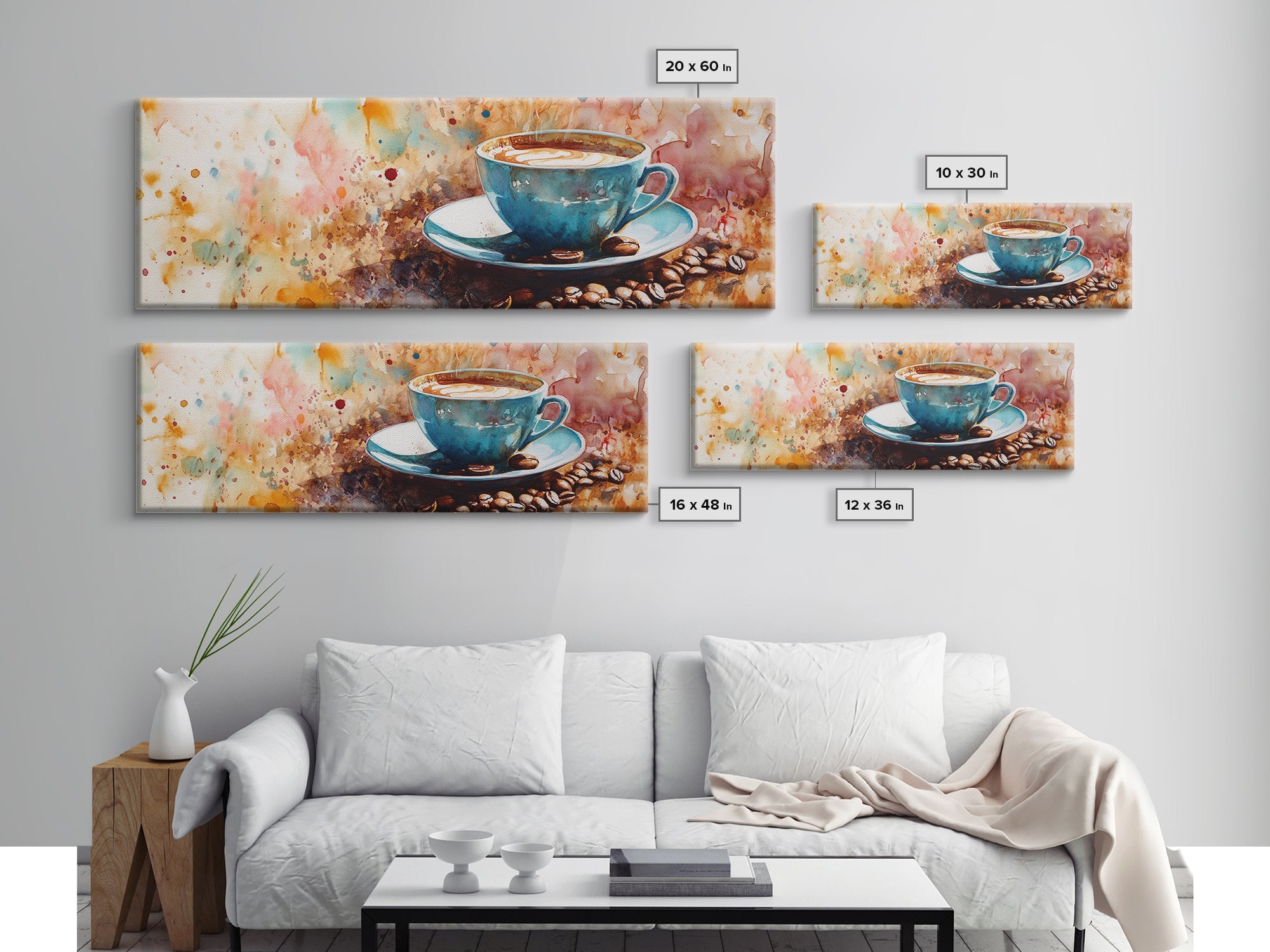 Latte Art Canvas Print, Coffee Wall Art