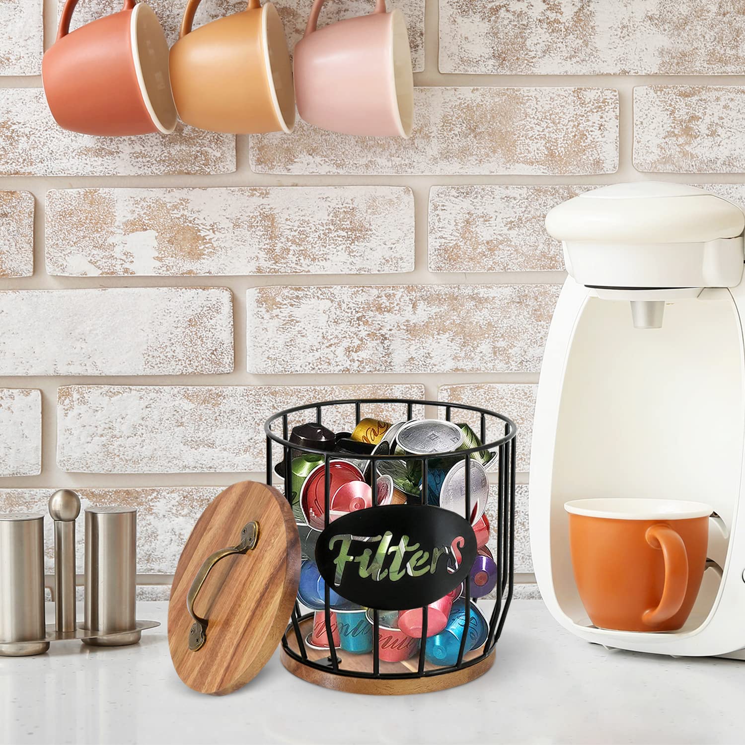 Rustic Coffee Filter Holder with Lid