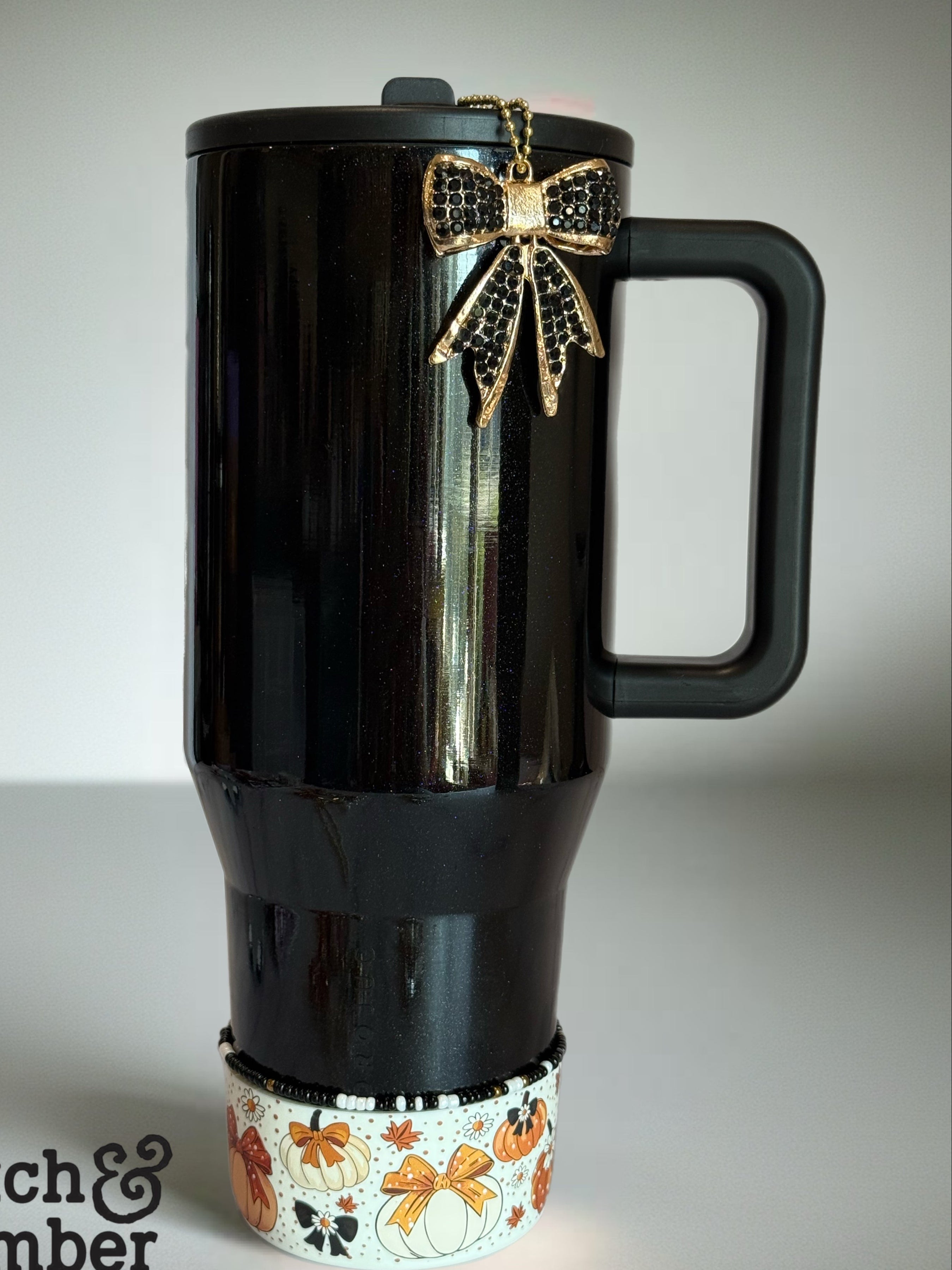 Bling Bow Deluxe Charm - Tumbler Handle Charm