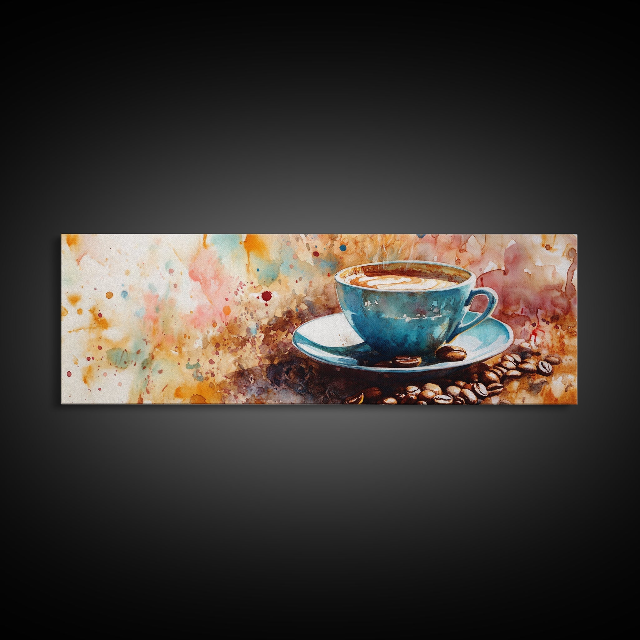Latte Art Canvas Print, Coffee Wall Art