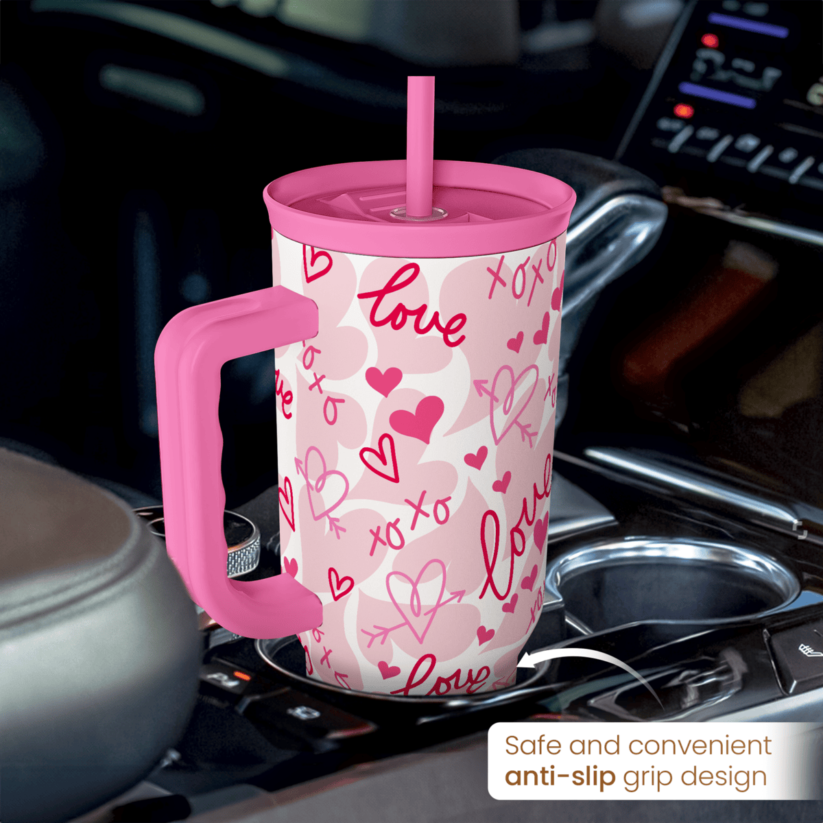 Heart Tumbler with Handle 40oz