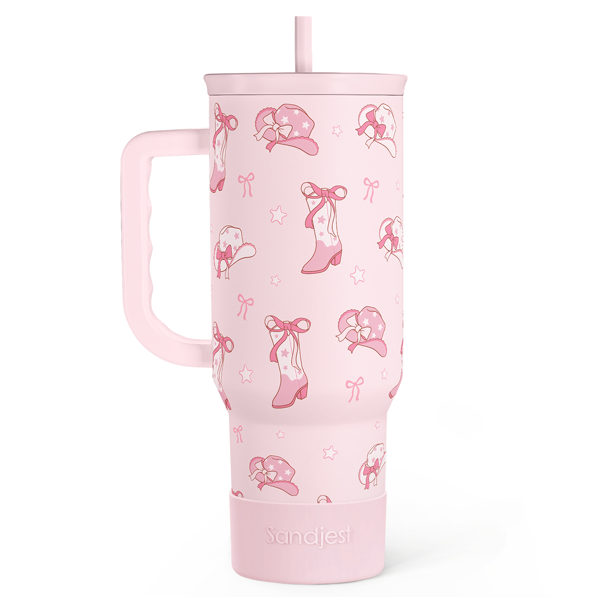 Cowgirl 40oz Slider Tumbler with Handle and Straw