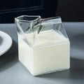 Creative Milk Box Glass Cup - 250ml