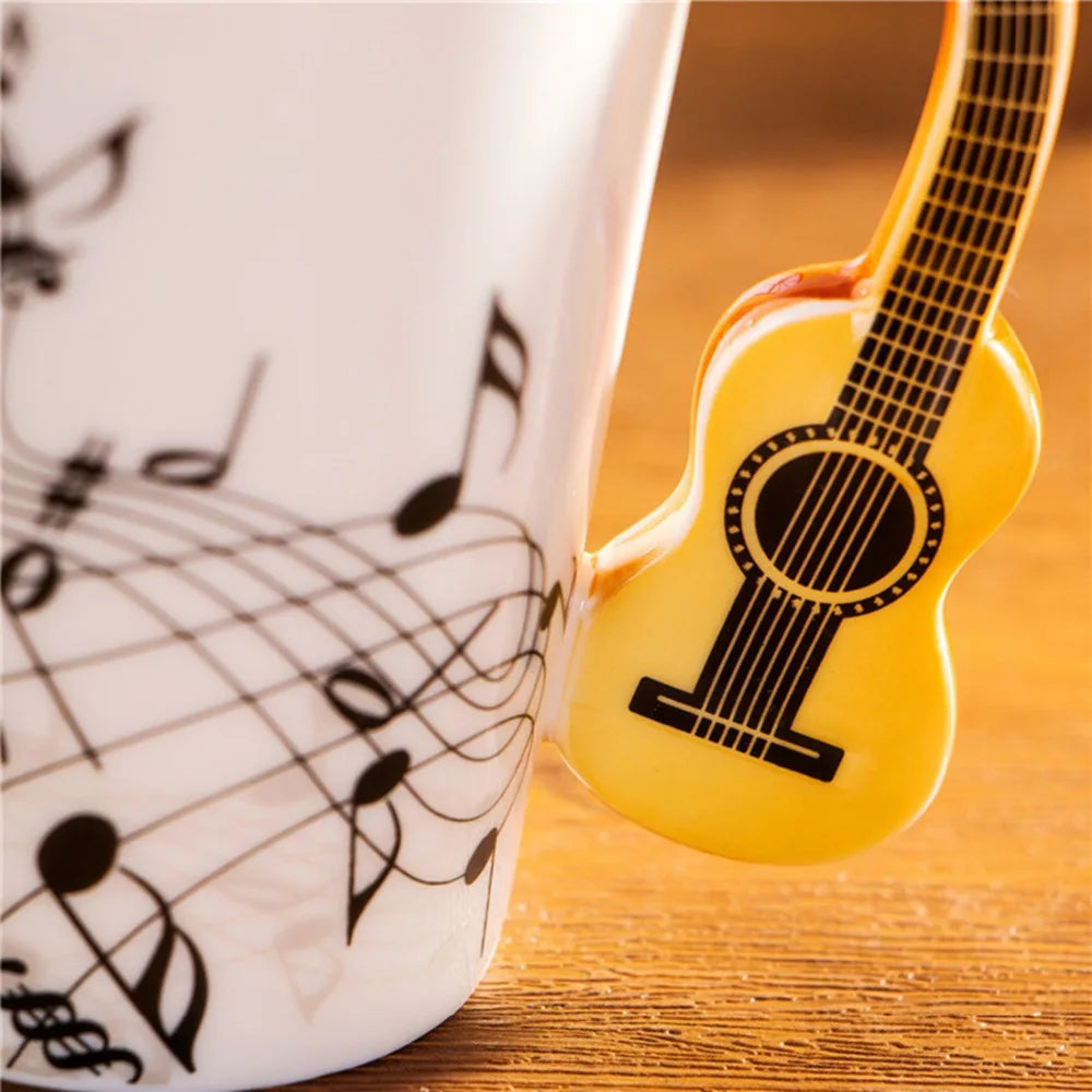 Guitar Mug 400ml Ceramic Coffee Cup