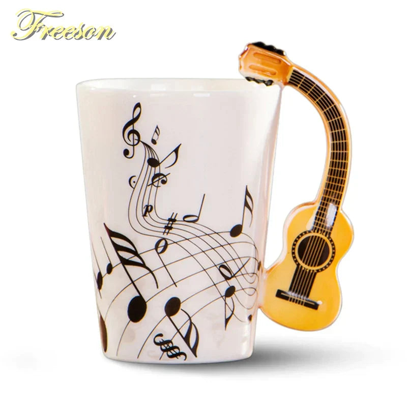 Guitar Mug 400ml Ceramic Coffee Cup