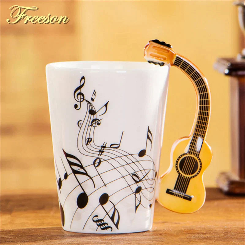 Guitar Mug 400ml Ceramic Coffee Cup