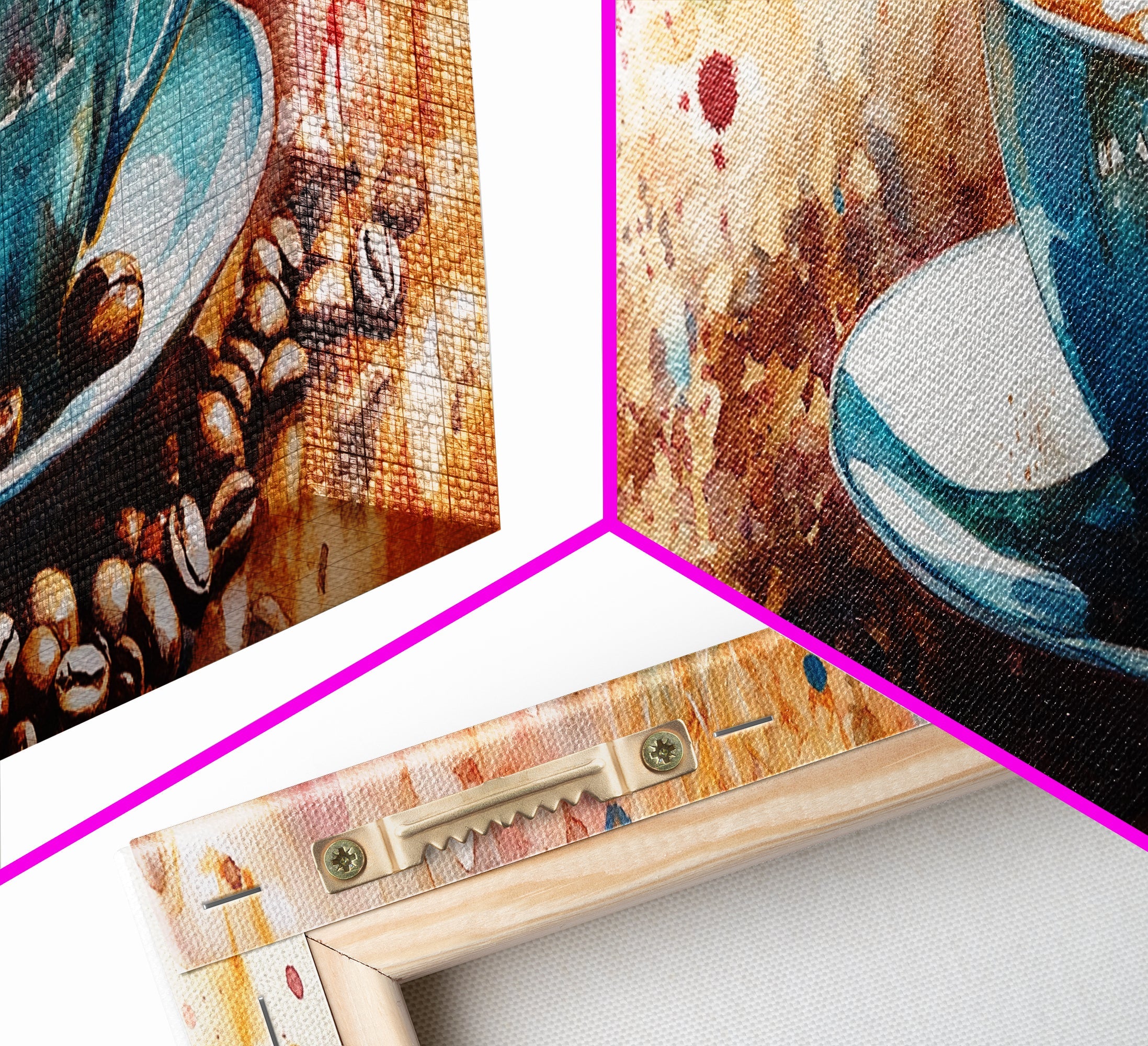 Latte Art Canvas Print, Coffee Wall Art