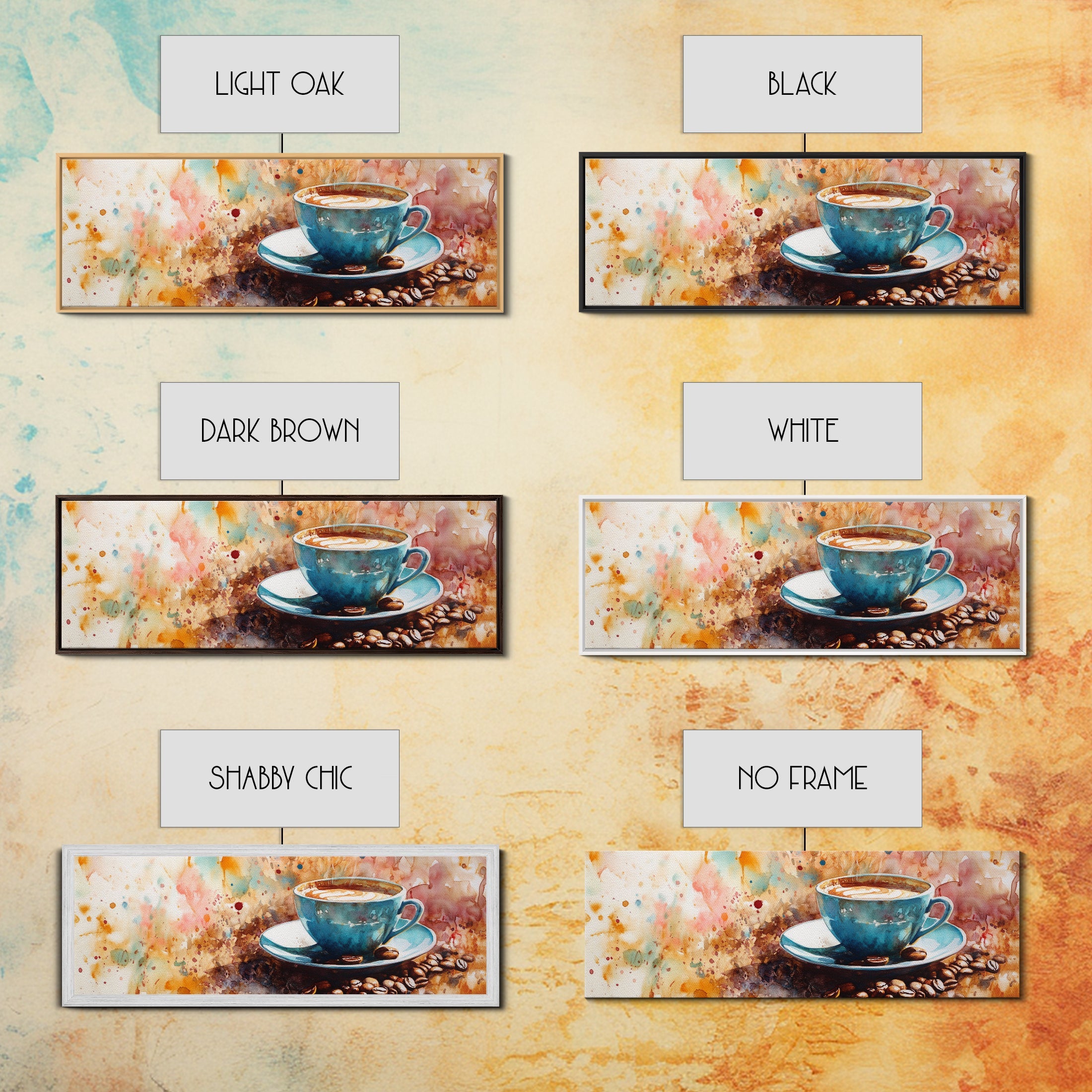Latte Art Canvas Print, Coffee Wall Art