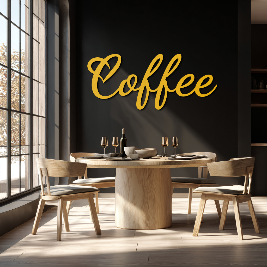 Coffee Script Metal Wall Art