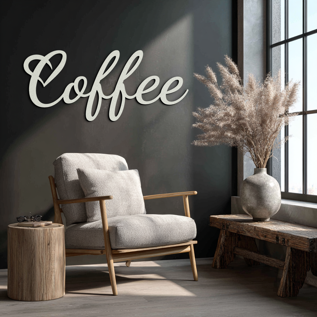 Coffee Script Metal Wall Art
