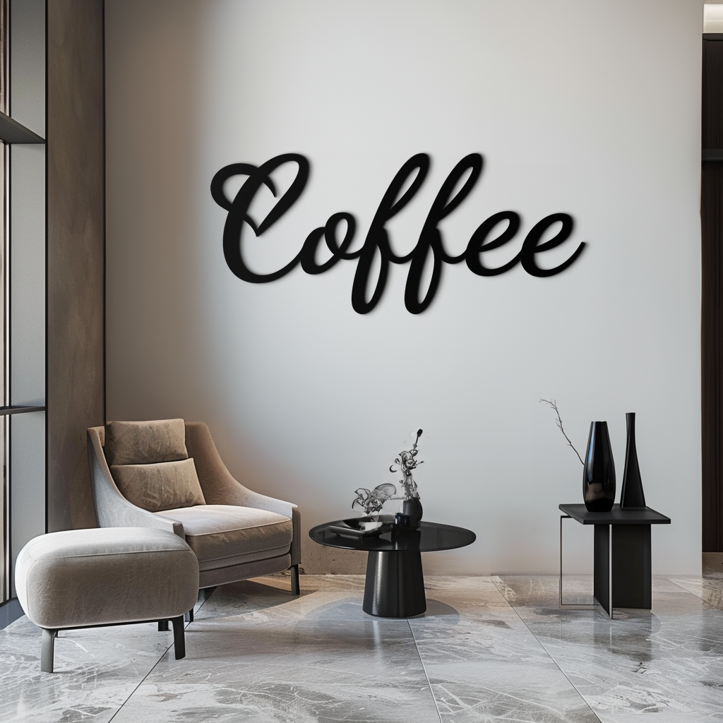 Coffee Script Metal Wall Art