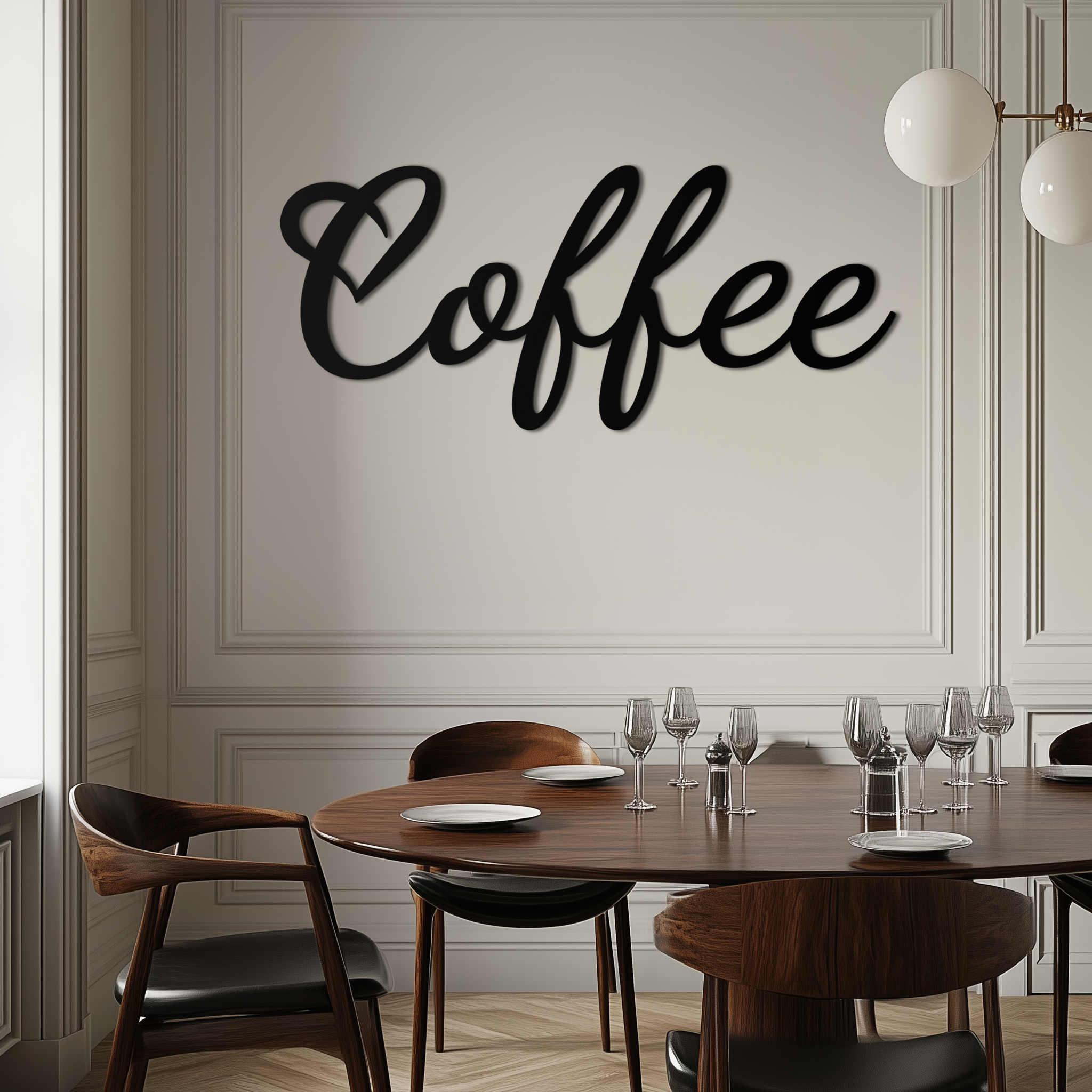 Coffee Script Metal Wall Art