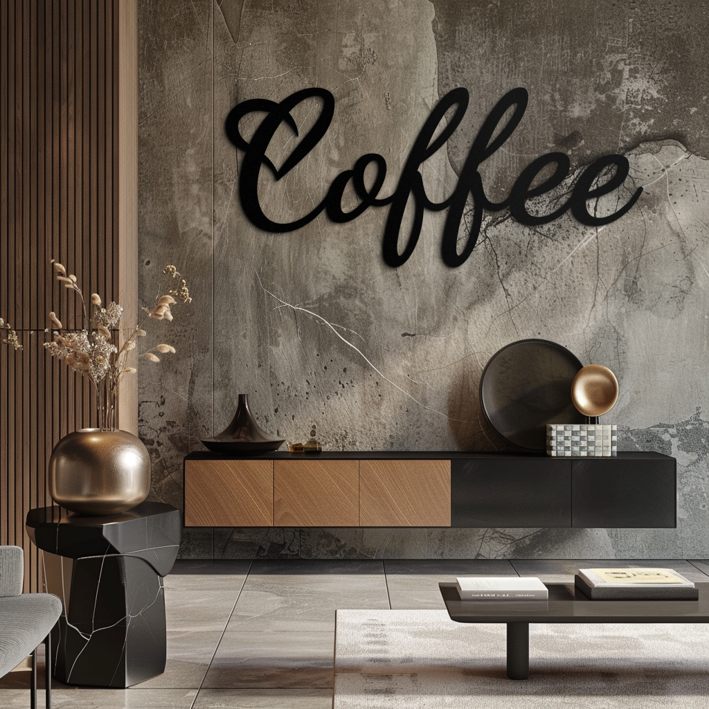 Coffee Script Metal Wall Art