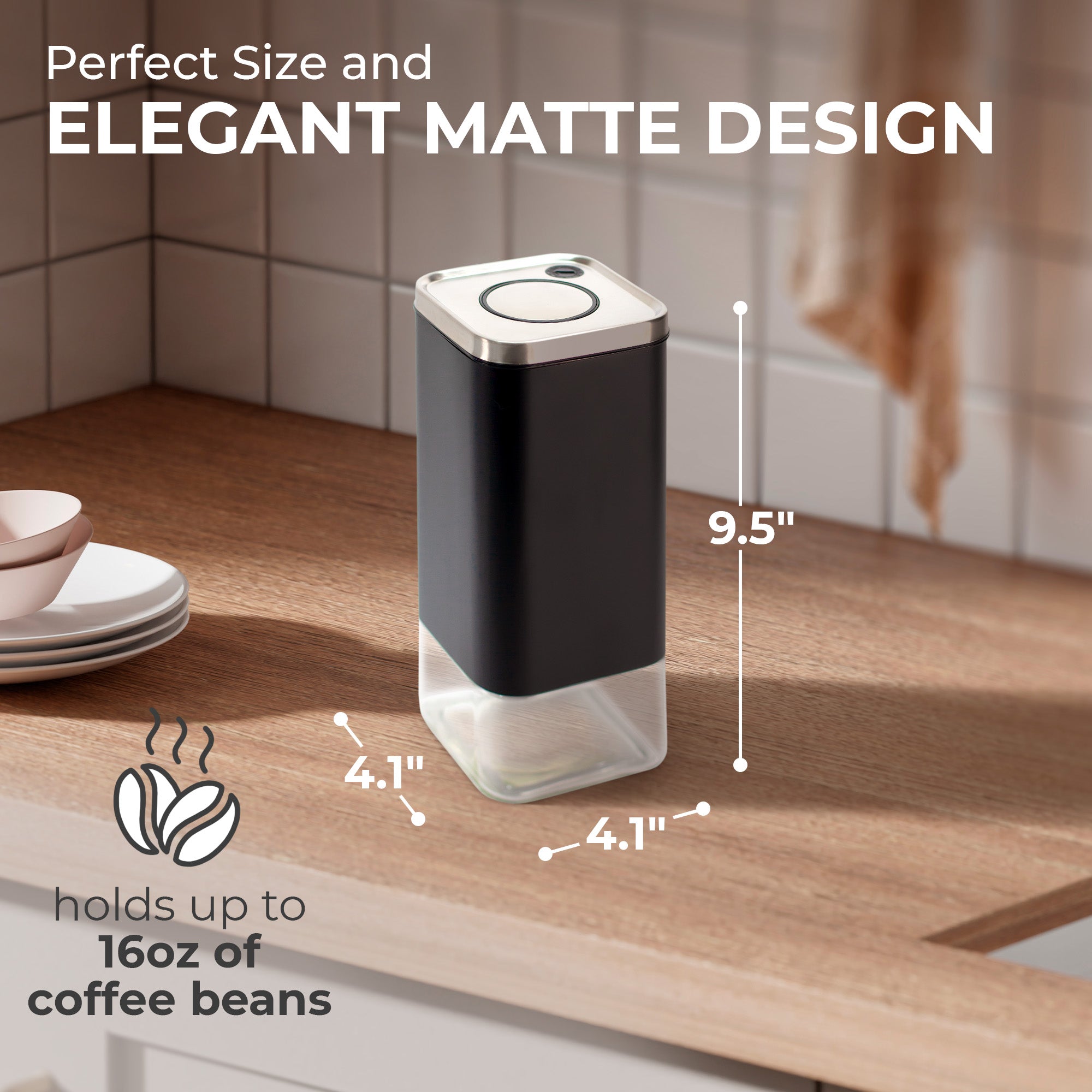 16oz Square Glass Storage Container