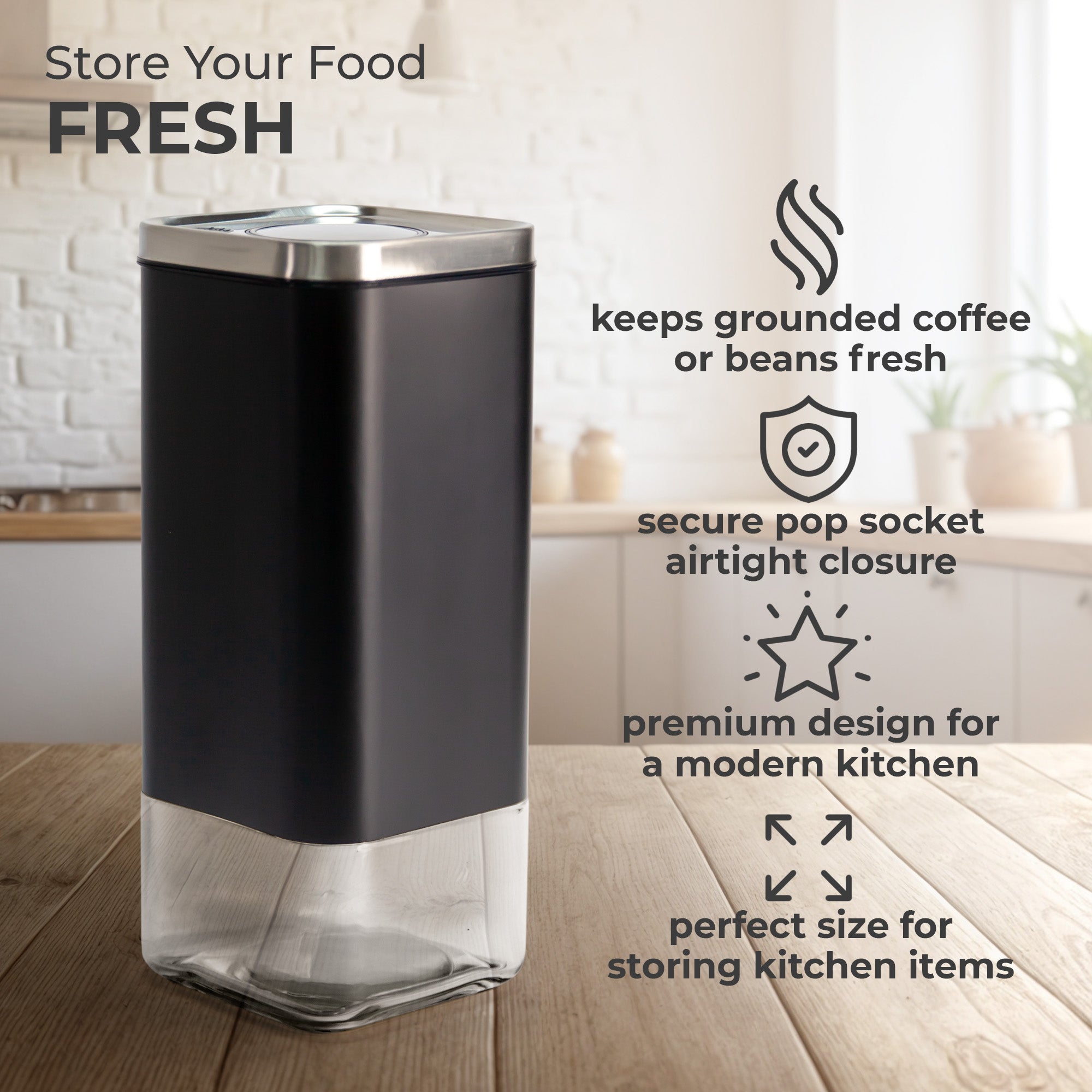 16oz Square Glass Storage Container