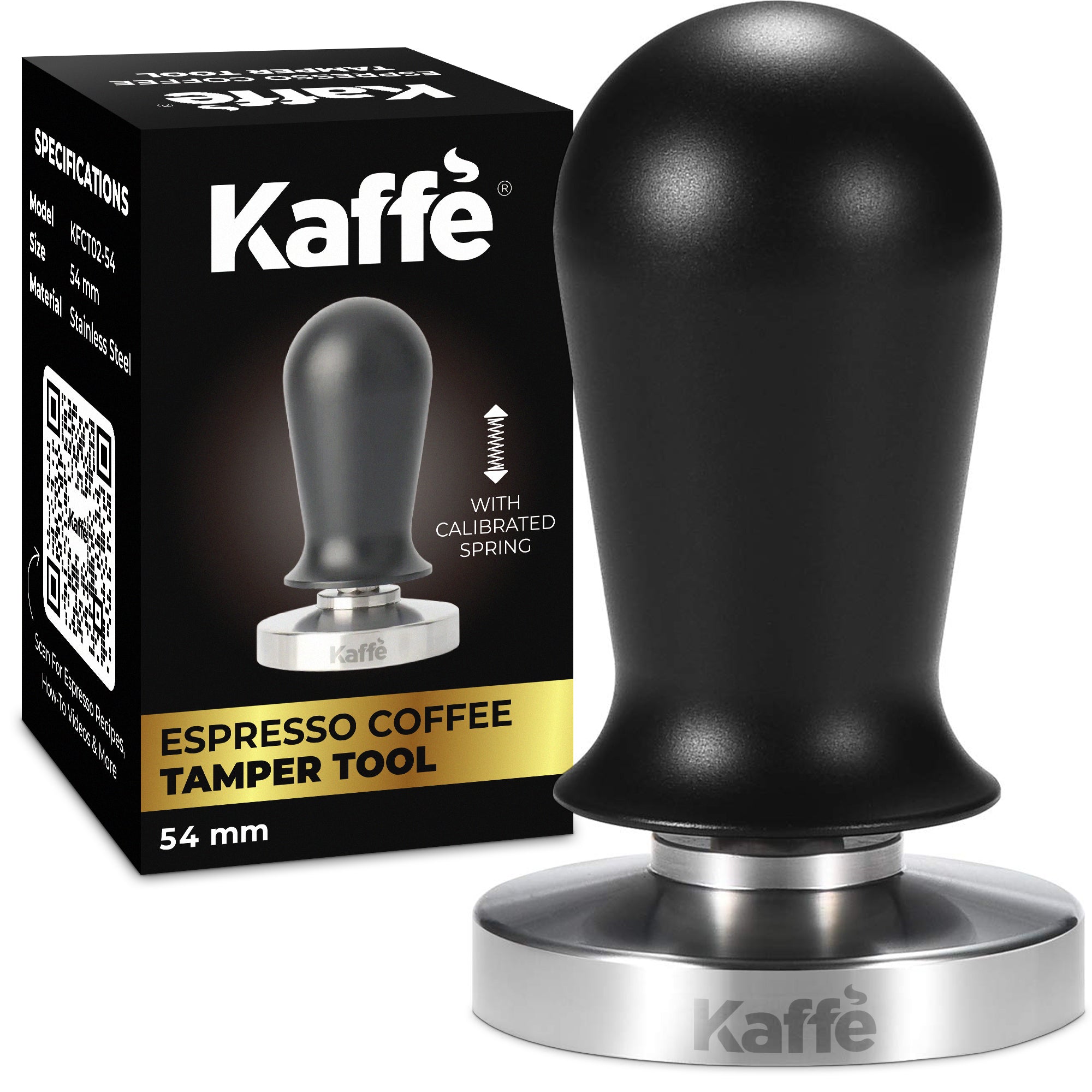 Espresso Tamper with Spring, 54mm
