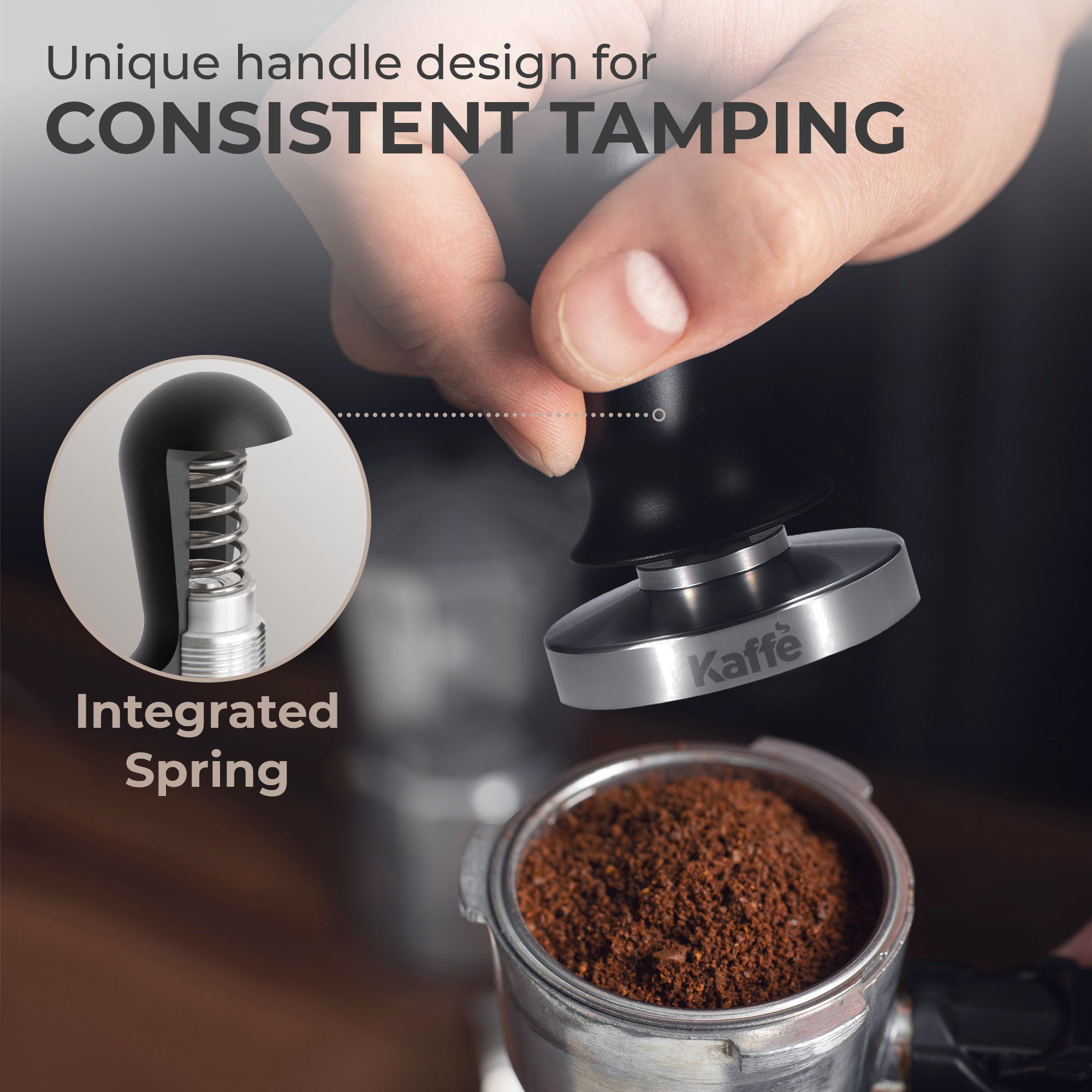 Espresso Tamper with Spring, 54mm