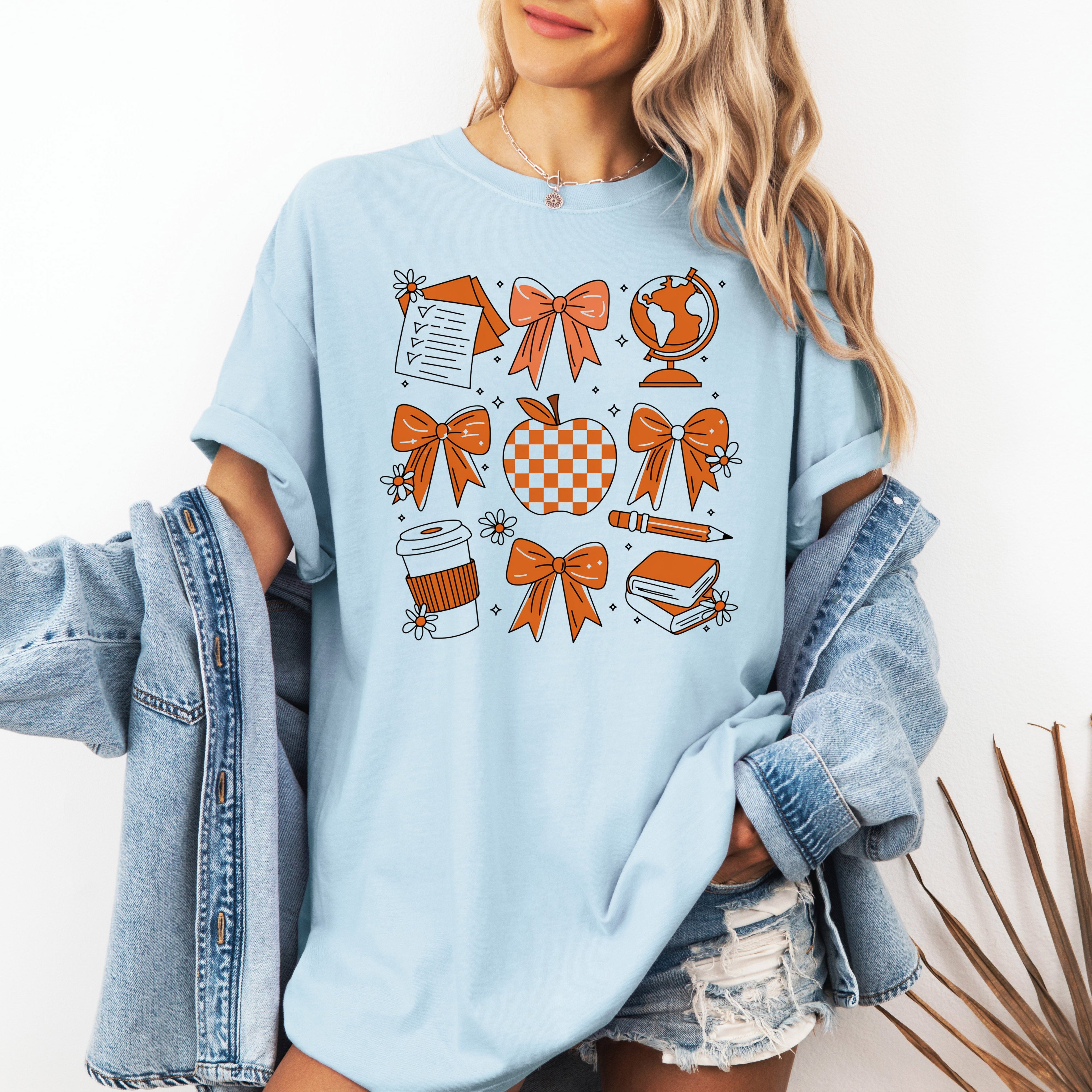 Back to School, Bow, Teacher Icons, Coffee T-Shirt