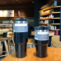 Coffee Cup Thermos with Straw