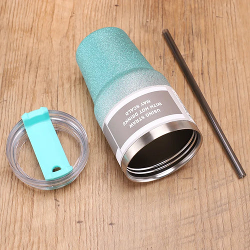 Coffee Cup Thermos with Straw