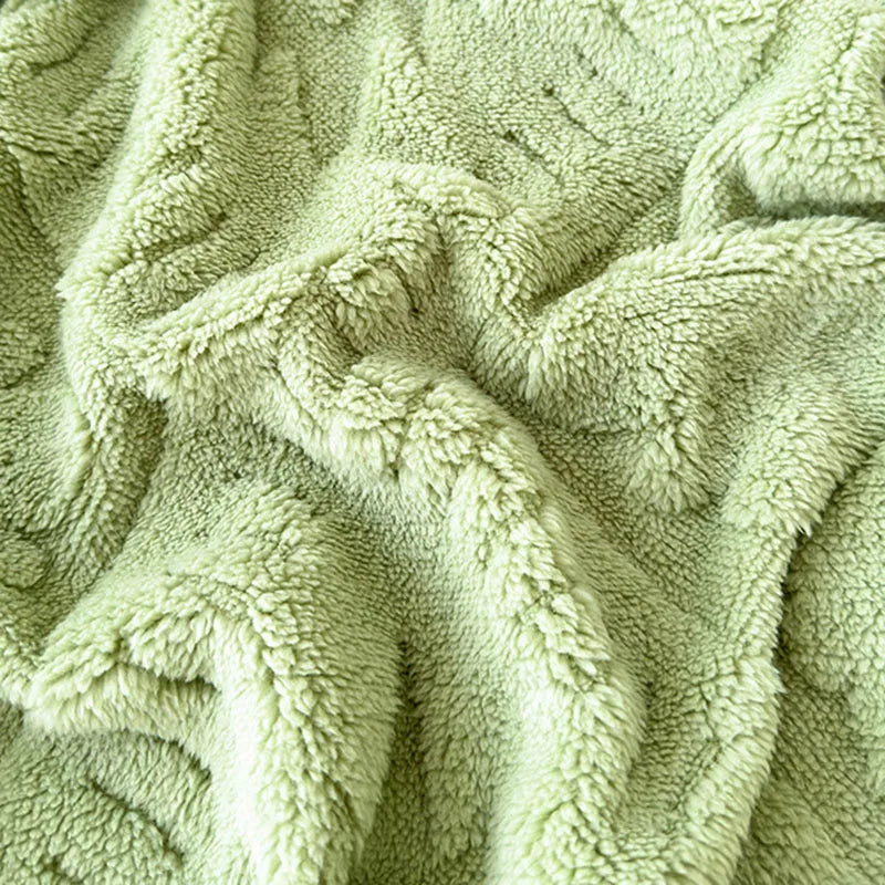 Jacquard Coral Velvet Sofa Cover Blanket