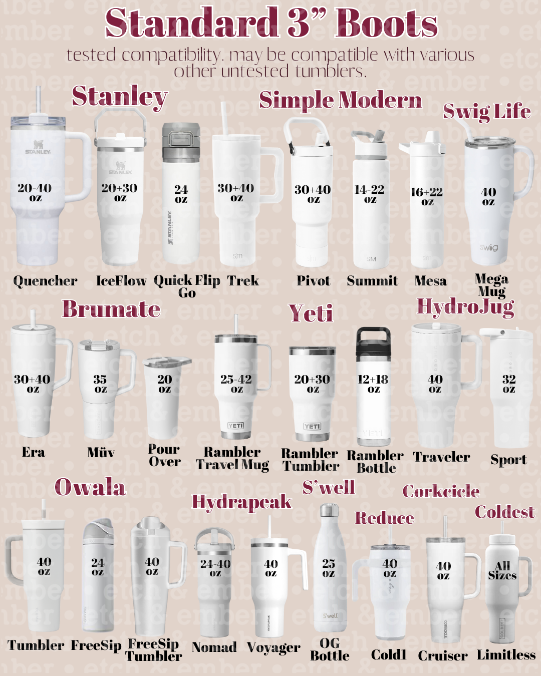 Clear White Bows Tumbler Boot