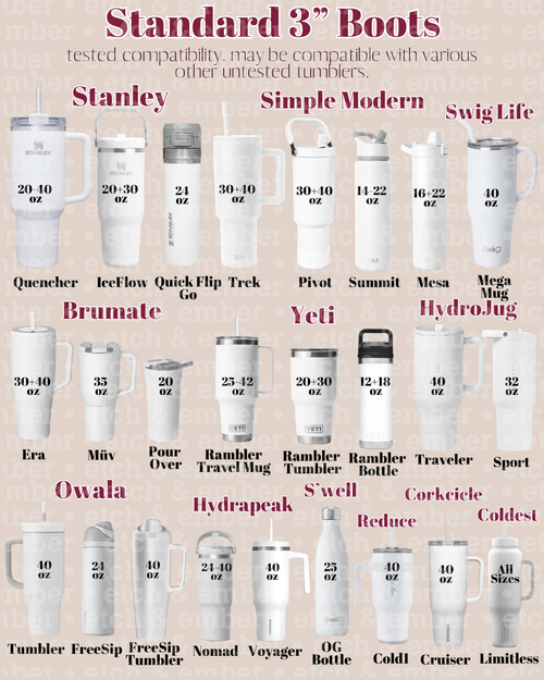 Clear White Bows Tumbler Boot