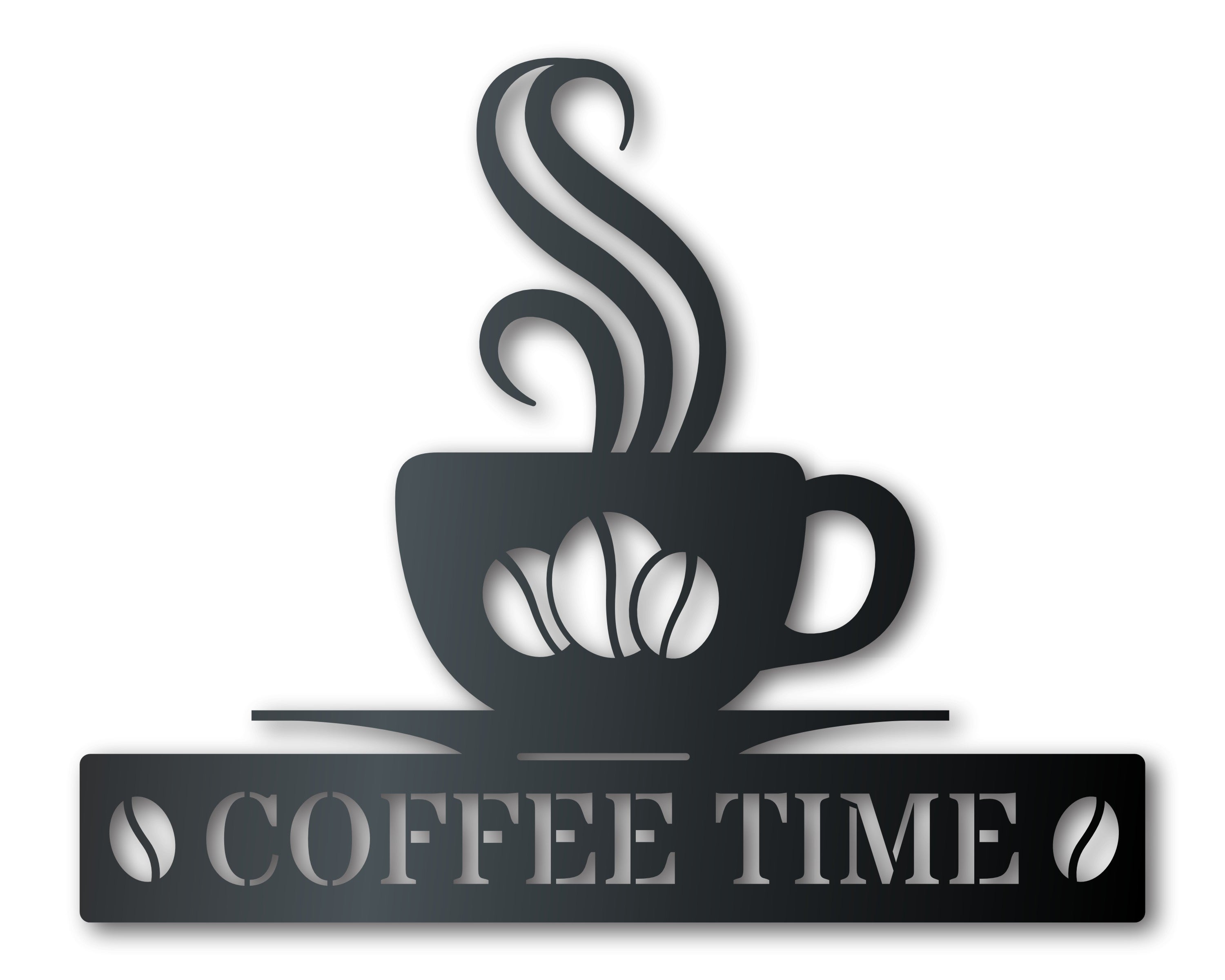 Custom Metal Coffee Bean Wall Art