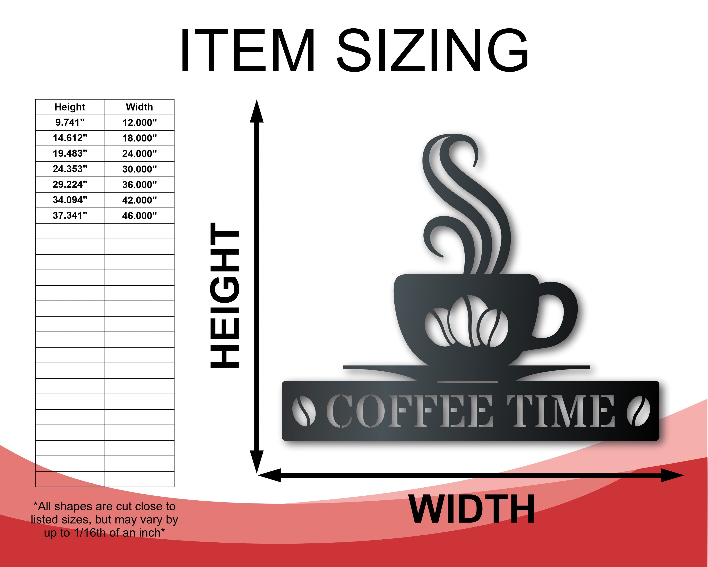 Custom Metal Coffee Bean Wall Art