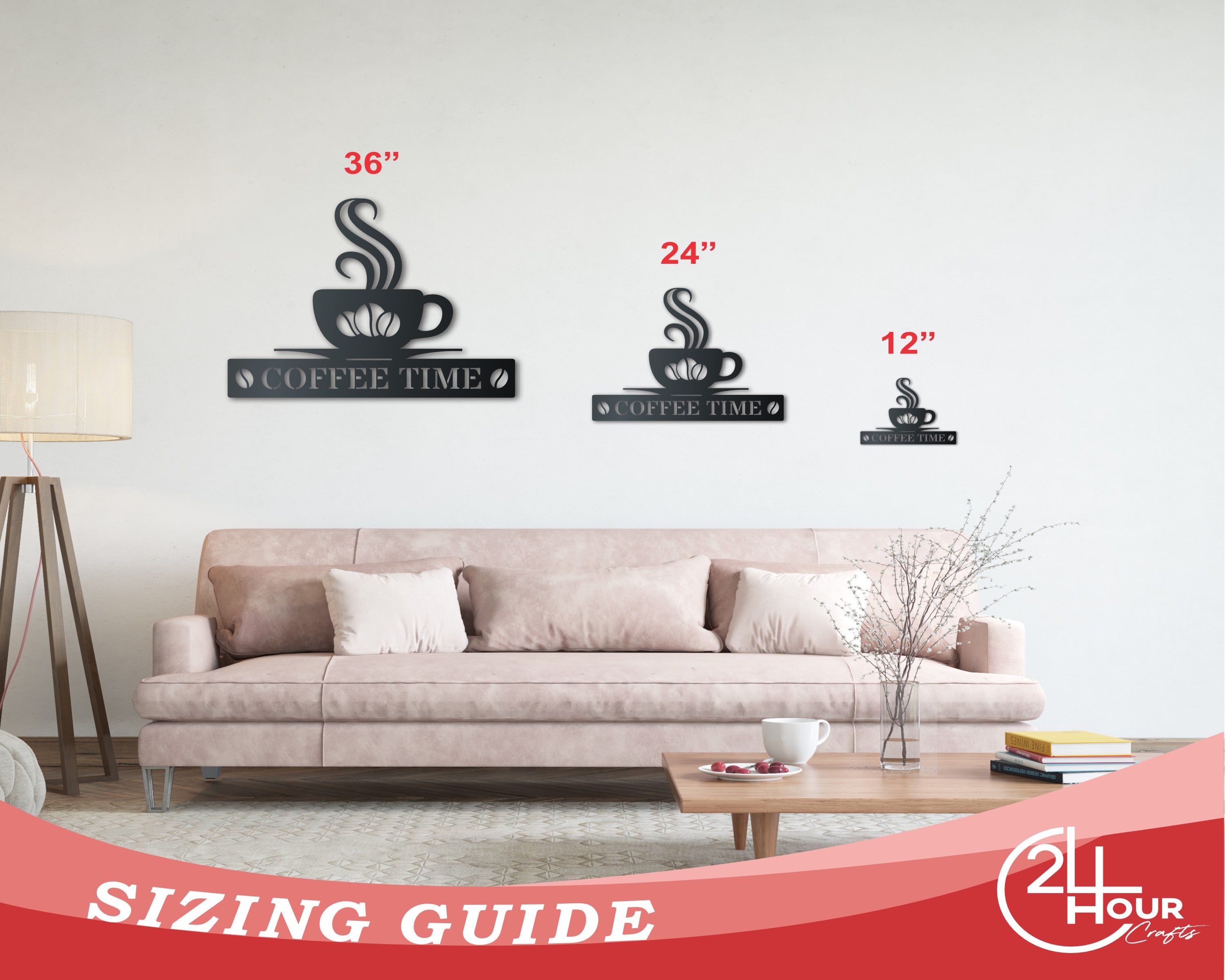 Custom Metal Coffee Bean Wall Art