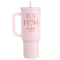 Best Mom Stainless Steel Tumbler with Handle, Travel Coffee Mug