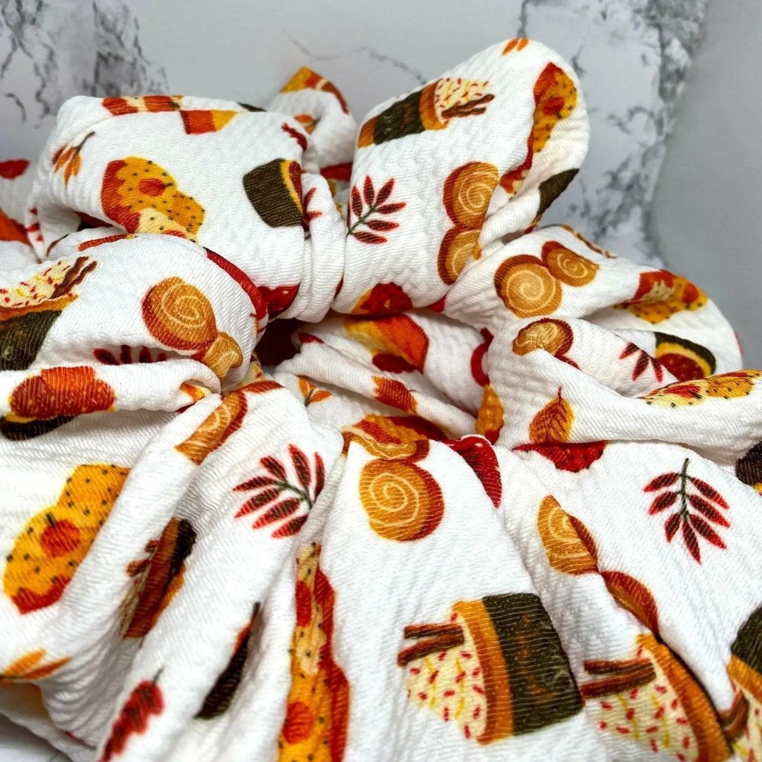 Pumpkin Spice Latte Bullet Fall Scrunchie