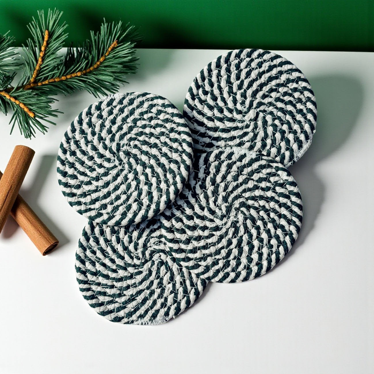Candy Cane Coaster 4pk